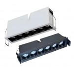 Foco empotrar LED fijo Cuadrado 127x40mm MINI 10W, Blanco ó Negro
